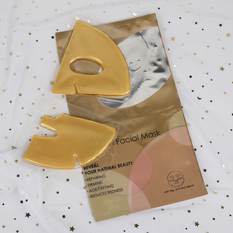 Skincare 24K Gold Collagen Lift Hydrogel Moisturizing Facial Gel Hydrogel Jelly Sheet Face Mask for Women - 8